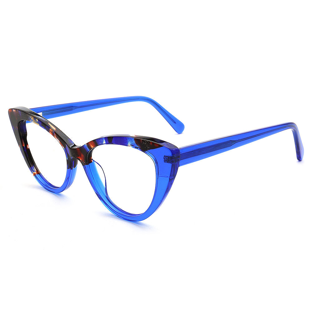 Ivy | Stylish Cat Eye Eyeglasses Frames for Women | Floral Tortoise Transparent Glasses Frames
