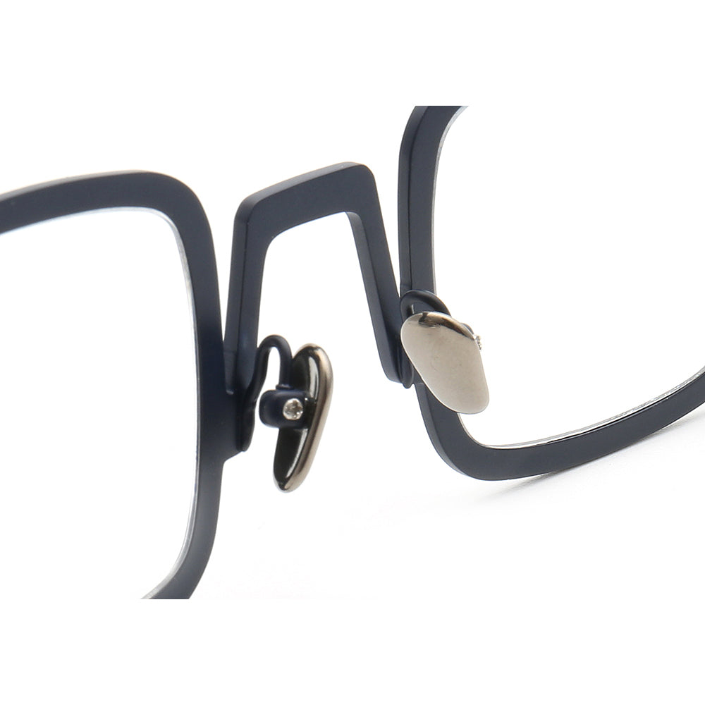 Rueben | Funky Square Full Rim Titanium Glasses Frames | Modern Two Toned Lightweight Eyeglasses Online