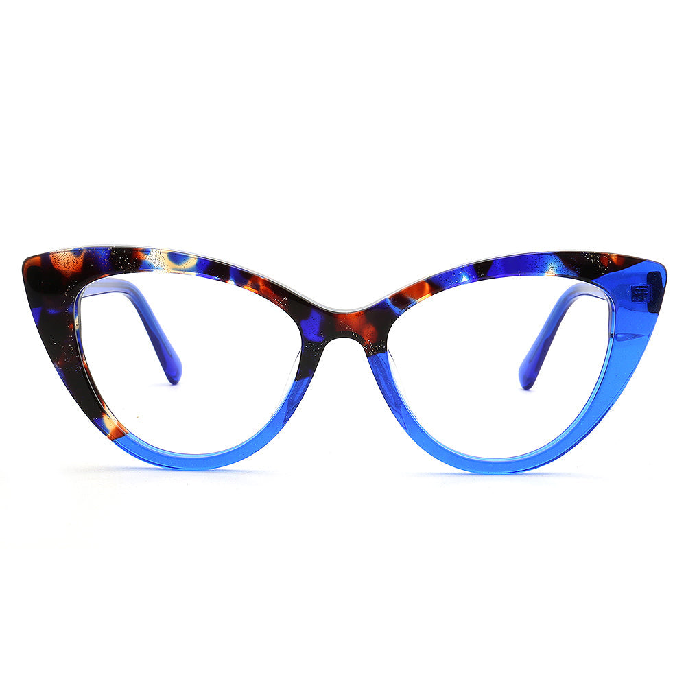 Ivy | Stylish Cat Eye Eyeglasses Frames for Women | Floral Tortoise Transparent Glasses Frames