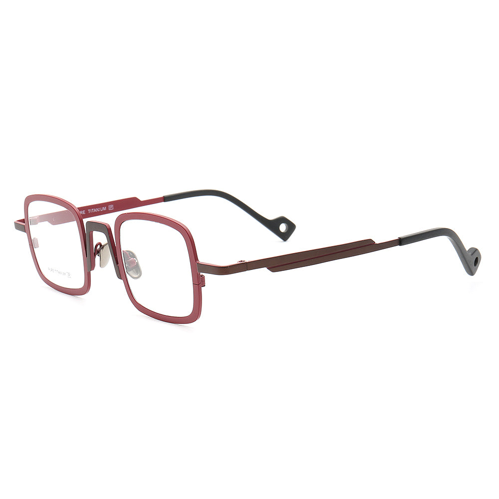Rueben | Funky Square Full Rim Titanium Glasses Frames | Modern Two Toned Lightweight Eyeglasses Online