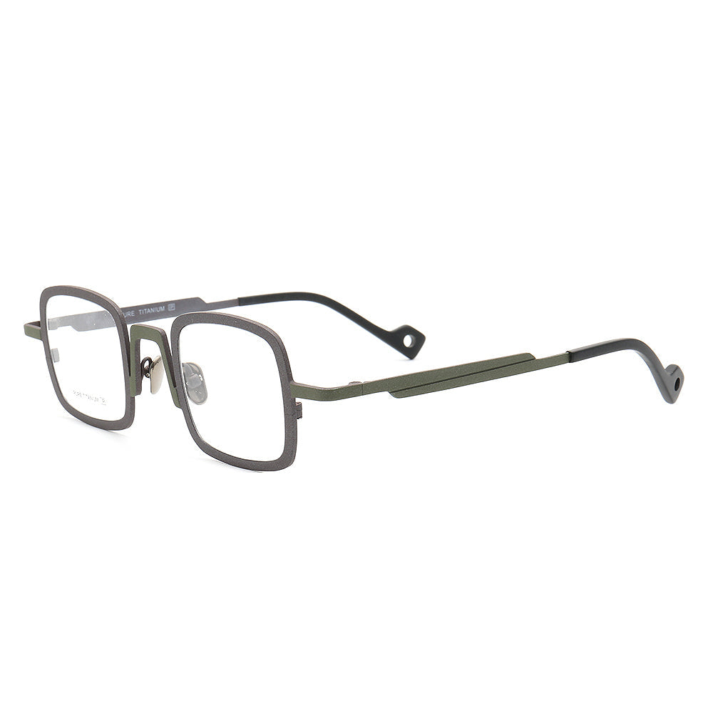 Rueben | Funky Square Full Rim Titanium Glasses Frames | Modern Two Toned Lightweight Eyeglasses Online