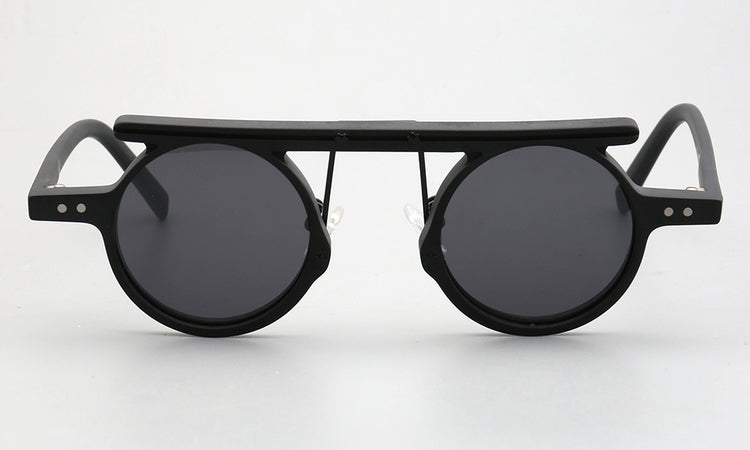 Hester | Vintage Round Polarized Sunglasses | Flat Top Design w/ Tortoise Shell Pattern