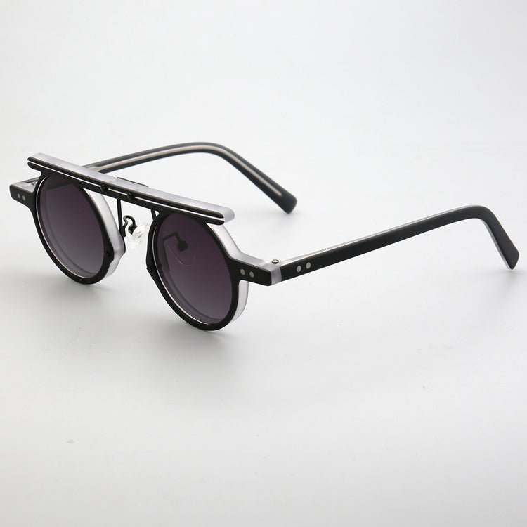 Hester | Vintage Round Polarized Sunglasses | Flat Top Design w/ Tortoise Shell Pattern