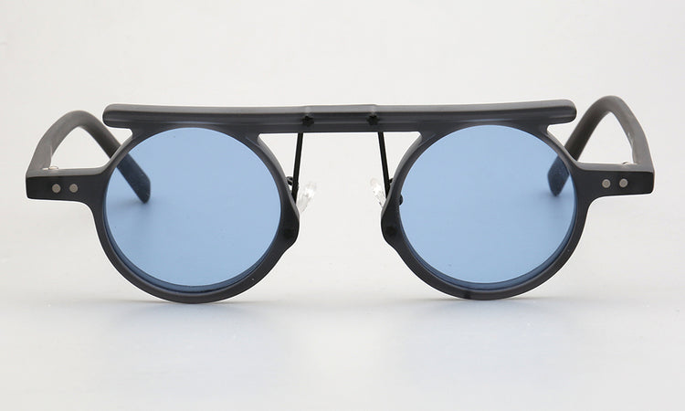 Hester | Vintage Round Polarized Sunglasses | Flat Top Design w/ Tortoise Shell Pattern