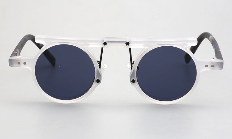 Hester | Vintage Round Polarized Sunglasses | Flat Top Design w/ Tortoise Shell Pattern