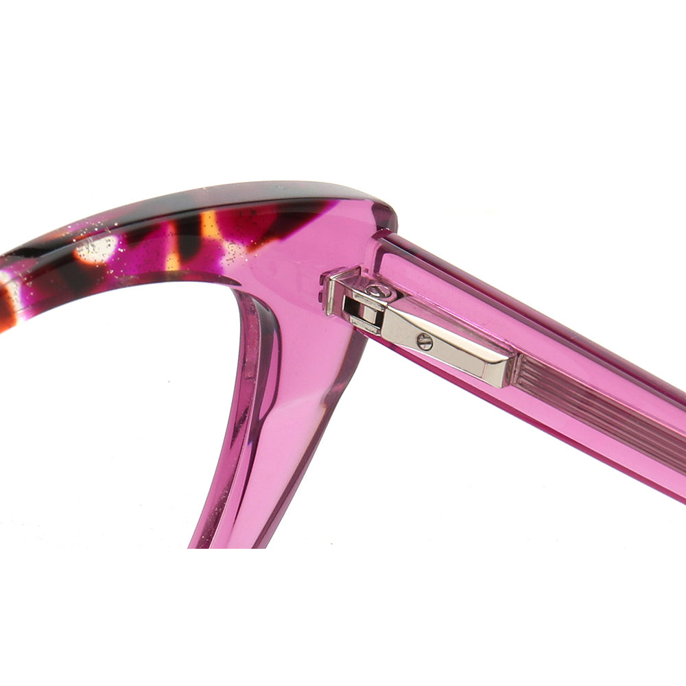 Ivy | Stylish Cat Eye Eyeglasses Frames for Women | Floral Tortoise Transparent Glasses Frames
