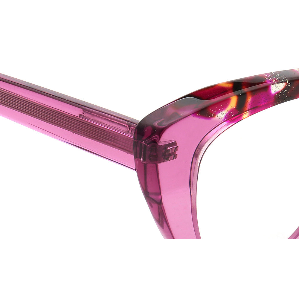 Ivy | Stylish Cat Eye Eyeglasses Frames for Women | Floral Tortoise Transparent Glasses Frames