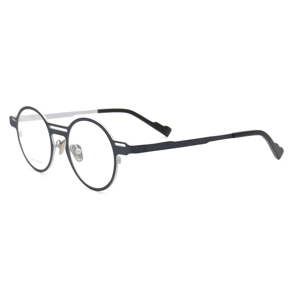Carson | Unique Circular Titanium Eyeglasses | Multicolor Lightweight Frame For Men & Women
