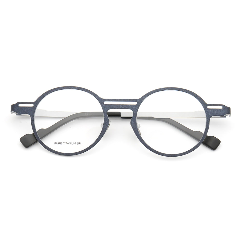 Carson | Unique Circular Titanium Eyeglasses | Multicolor Lightweight Frame For Men & Women