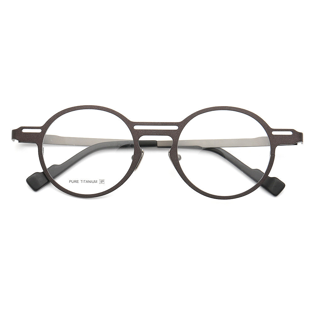 Carson | Unique Circular Titanium Eyeglasses | Multicolor Lightweight Frame For Men & Women