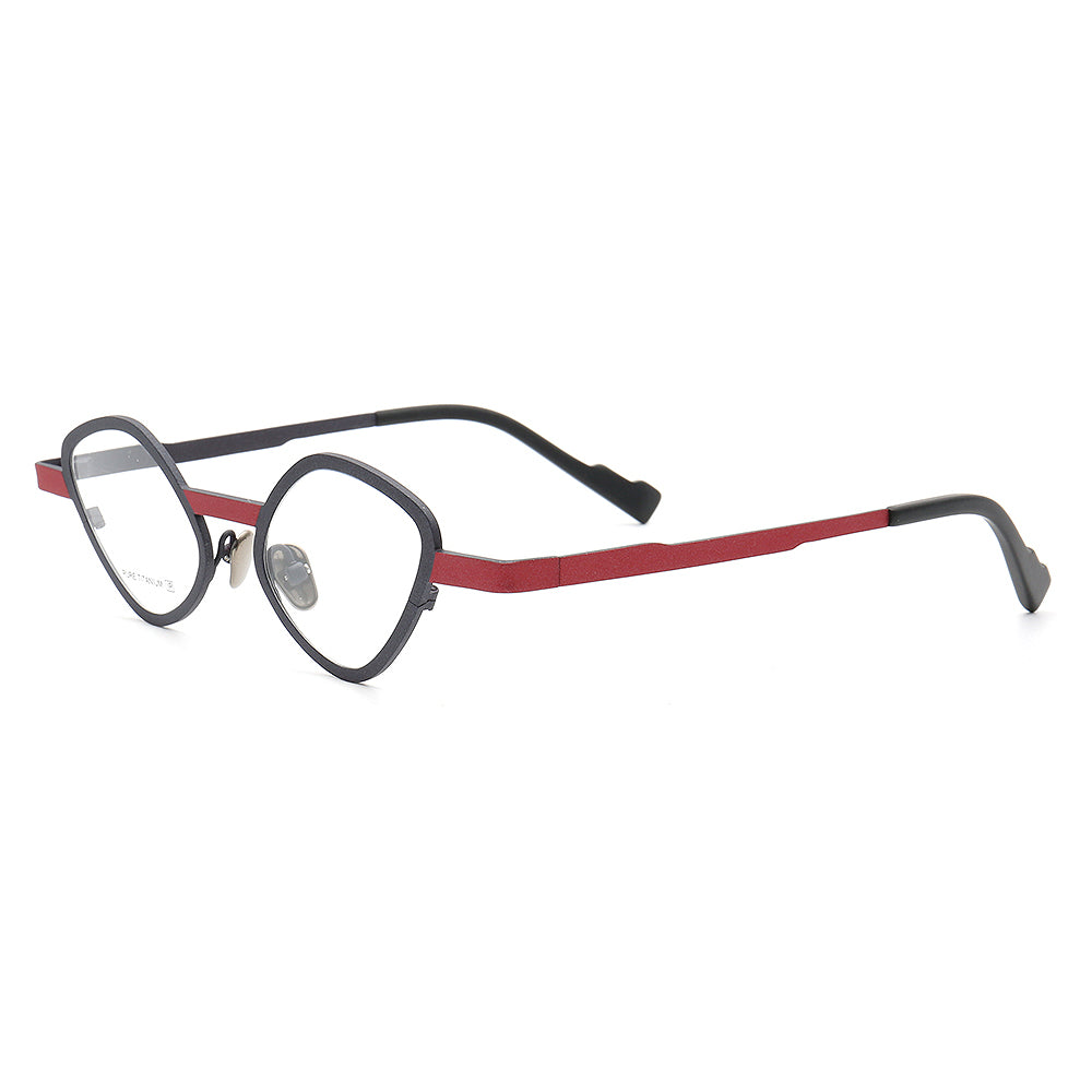 Luna | Funky Cat Eye Glasses Frames For Women | Fashionable Two Toned Pure Titanium Eyeglasses