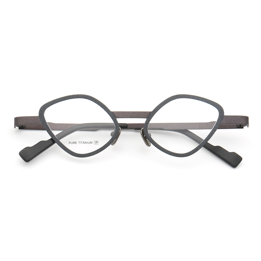 Luna | Funky Cat Eye Glasses Frames For Women | Fashionable Two Toned Pure Titanium Eyeglasses