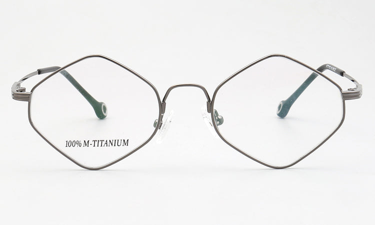 Kenton | Geometric Mens Memory Metal Glasses | Flexible Bendable Polygon Shaped Frame for Women