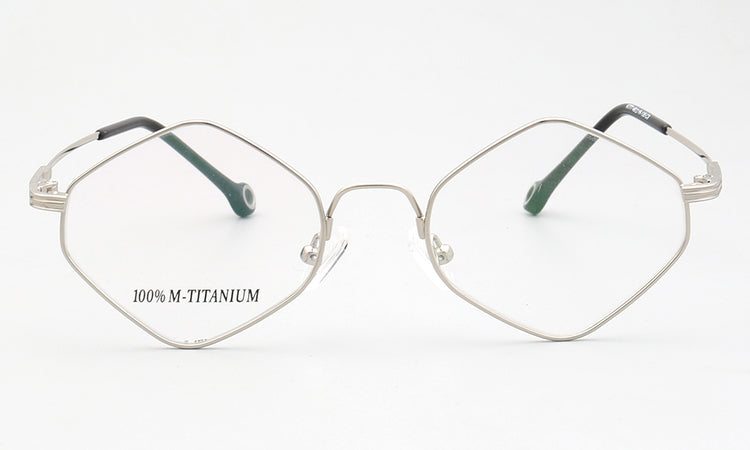 Kenton | Geometric Mens Memory Metal Glasses | Flexible Bendable Polygon Shaped Frame for Women