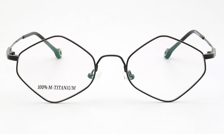 Kenton | Geometric Mens Memory Metal Glasses | Flexible Bendable Polygon Shaped Frame for Women