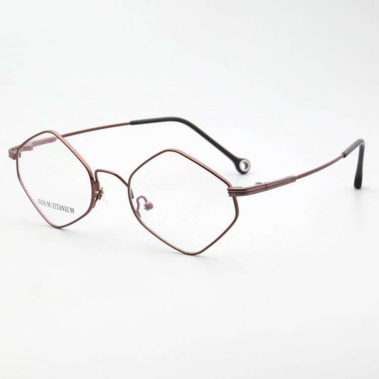 Kenton | Geometric Mens Memory Metal Glasses | Flexible Bendable Polygon Shaped Frame for Women
