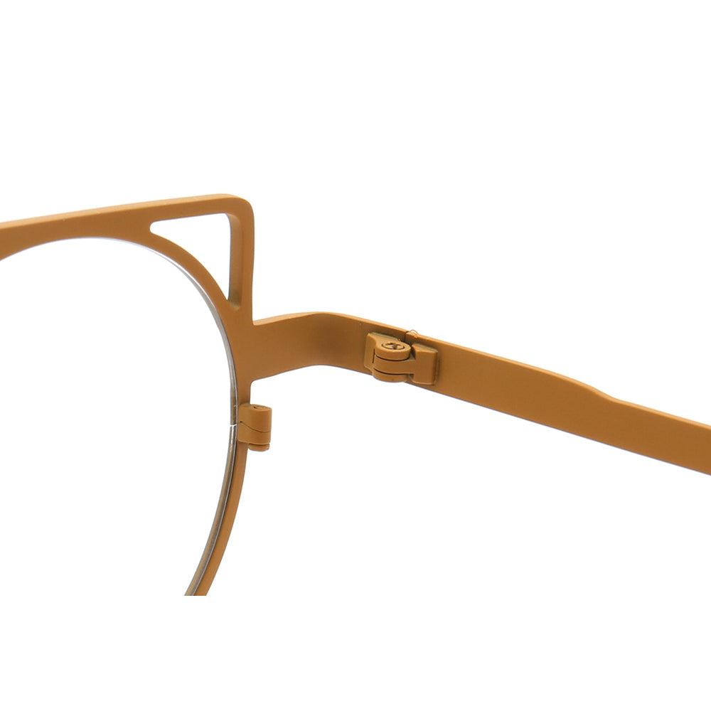 Devon | Retro Double Bridge Eyeglasses | Round Flat Top Pure Titanium Glasses