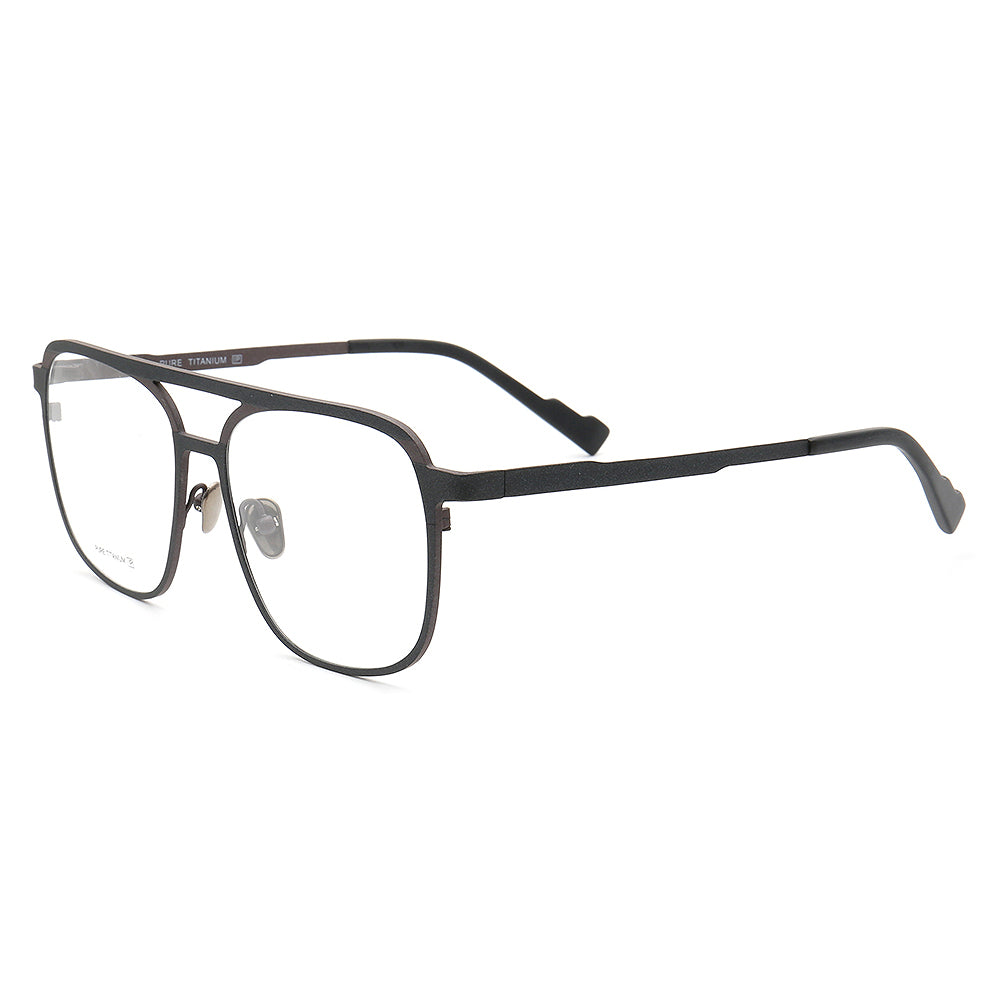 Franklyn | 80s Vintage Pilot Style Glasses | Lightweight Two Tone Titanium Frame