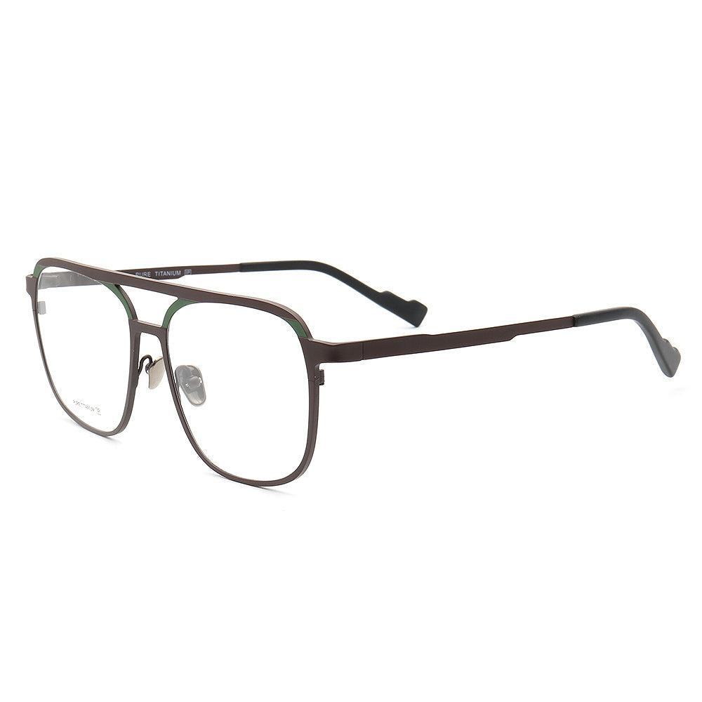 Franklyn | 80s Vintage Pilot Style Glasses | Lightweight Two Tone Titanium Frame