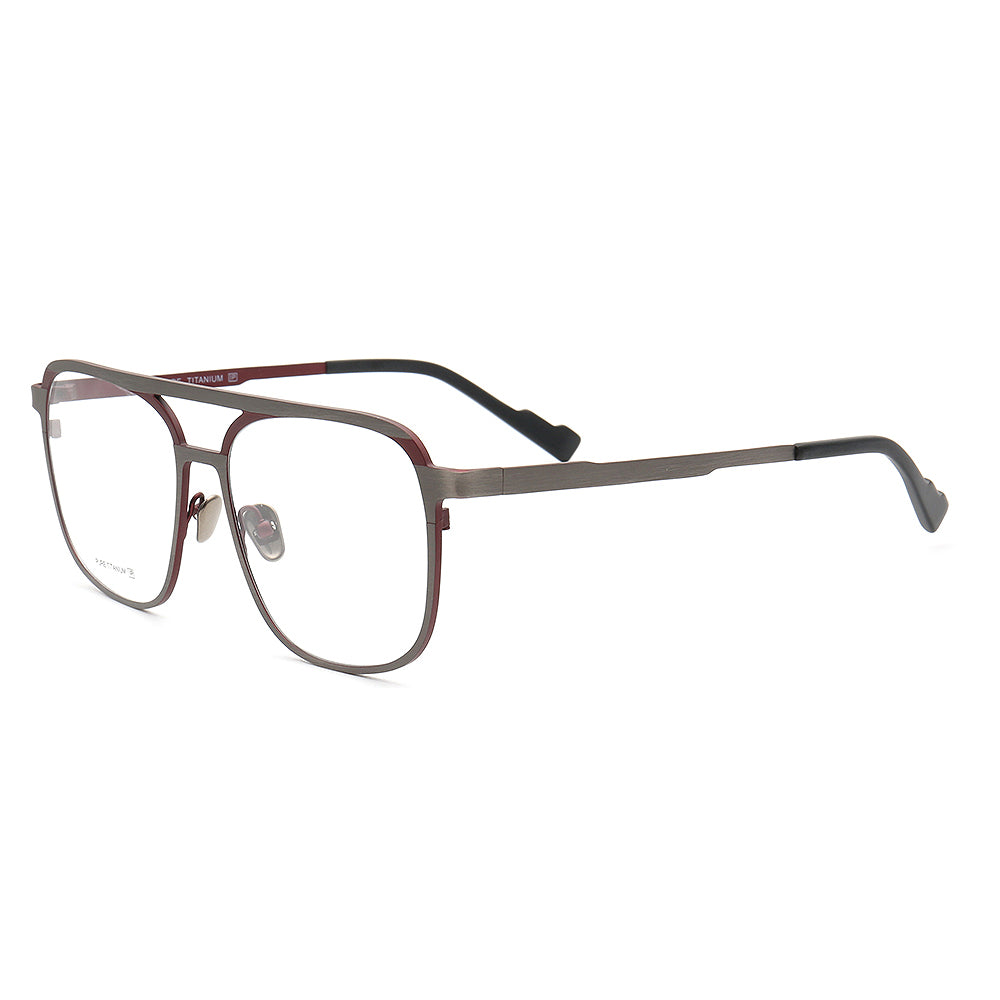 Franklyn | 80s Vintage Pilot Style Glasses | Lightweight Two Tone Titanium Frame
