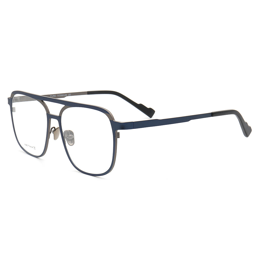 Franklyn | 80s Vintage Pilot Style Glasses | Lightweight Two Tone Titanium Frame