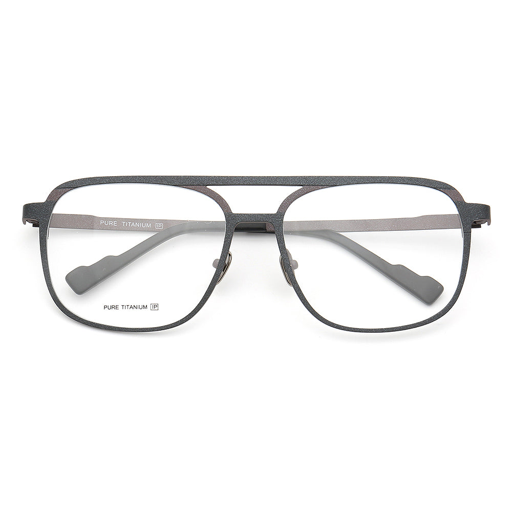 Franklyn | 80s Vintage Pilot Style Glasses | Lightweight Two Tone Titanium Frame