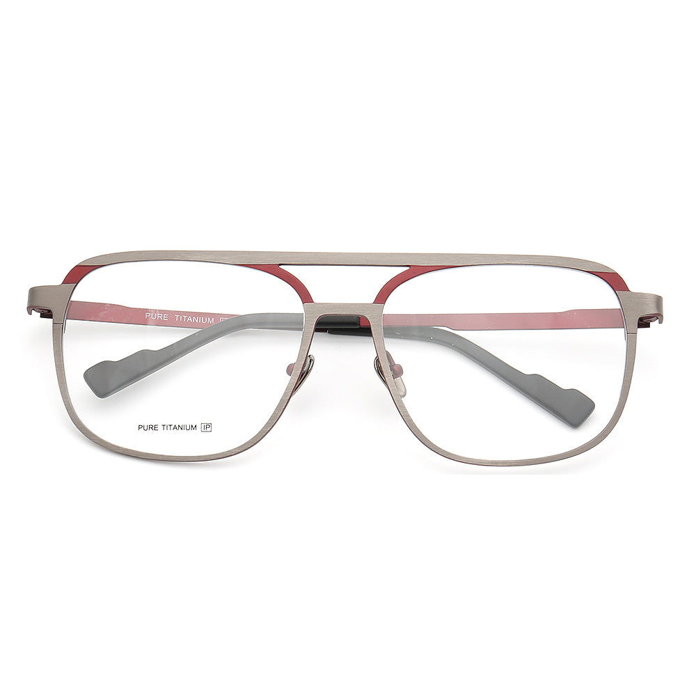 Franklyn | 80s Vintage Pilot Style Glasses | Lightweight Two Tone Titanium Frame