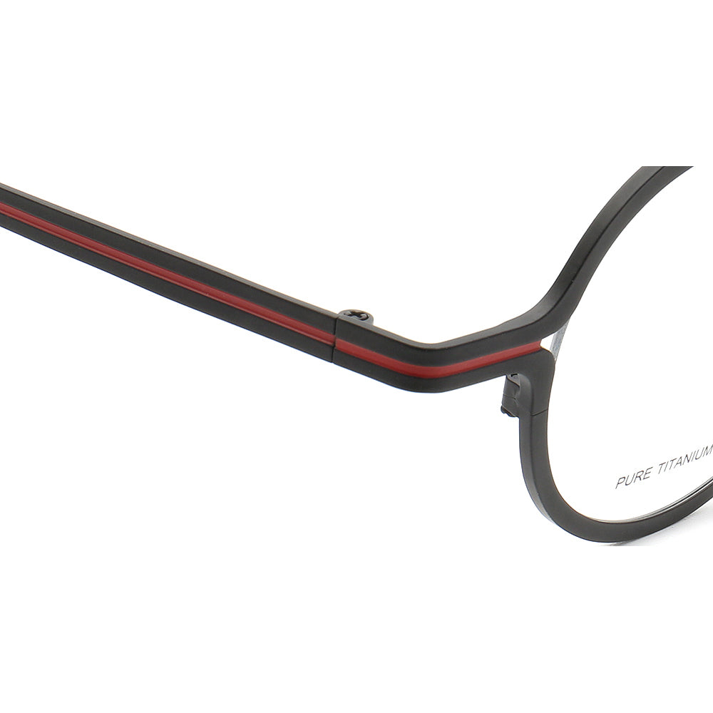 Brunswick | Round Pink Women Titanium Eyeglasses | Retro Striped Green Men Glasses Frames