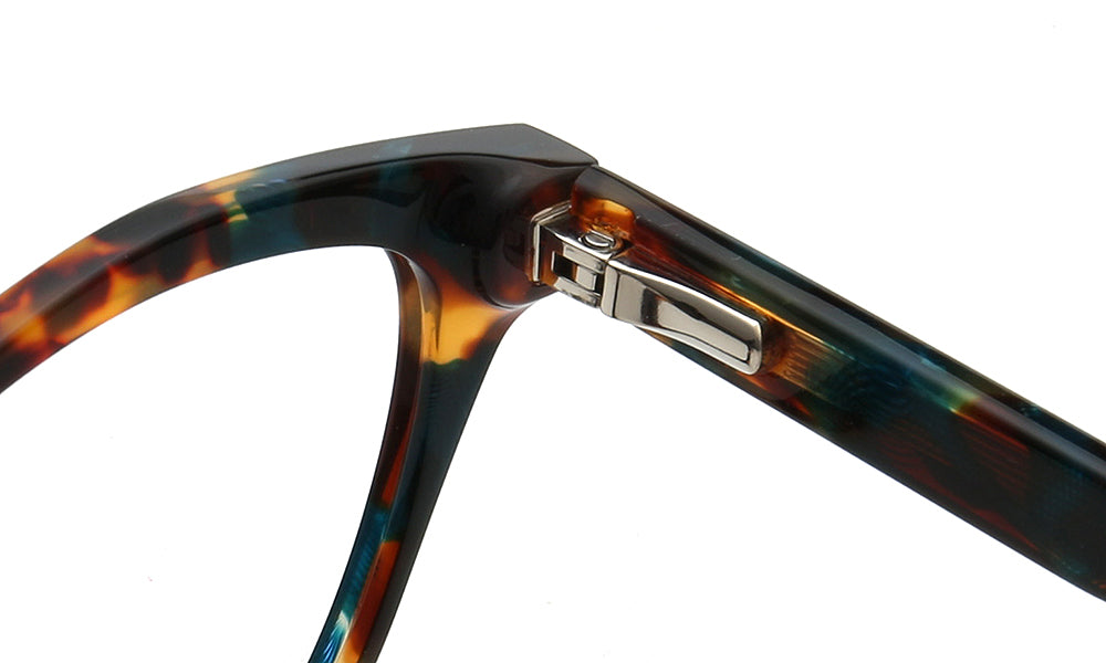 Alora | Trendy Womens Cat Eye Tortoise Shell Glasses Frames | Floral Female Retro Optical Eyeglasses