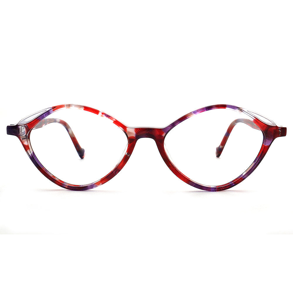 Bella | Modern Diamond Shape Floral Optical Eyeglass Frames | Womens Retro Tortoise Geometric Spectacles