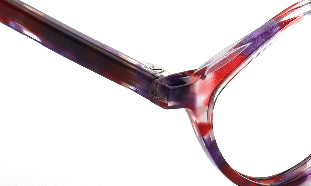 Bella | Modern Diamond Shape Floral Optical Eyeglass Frames | Womens Retro Tortoise Geometric Spectacles