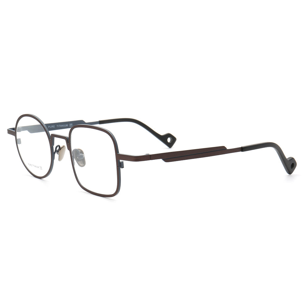 Ocean | Funky Modern Mismatched Eyeglasses Frames | Pure Titanium Square & Round Eyewear Modern