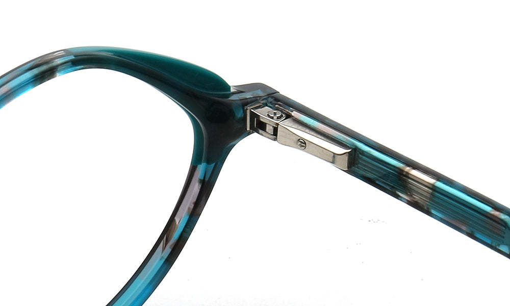 Bella | Modern Diamond Shape Floral Optical Eyeglass Frames | Womens Retro Tortoise Geometric Spectacles