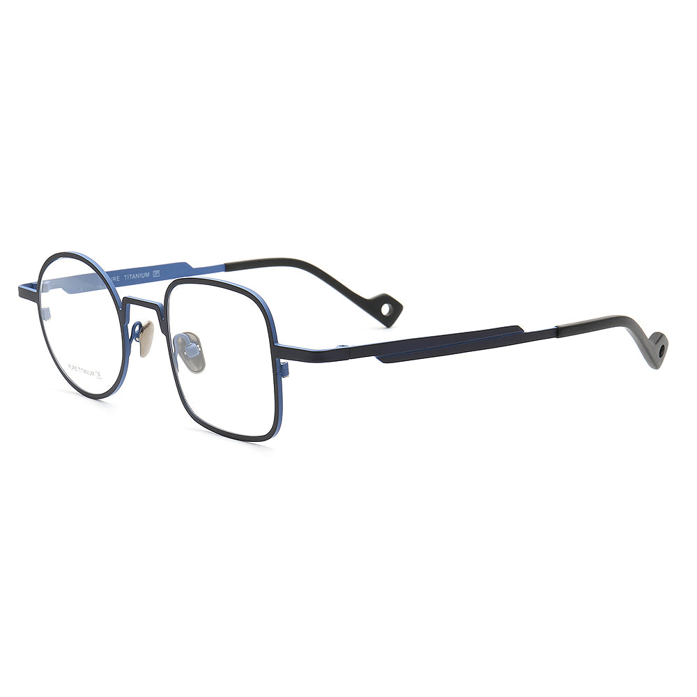 Ocean | Funky Modern Mismatched Eyeglasses Frames | Pure Titanium Square & Round Eyewear Modern