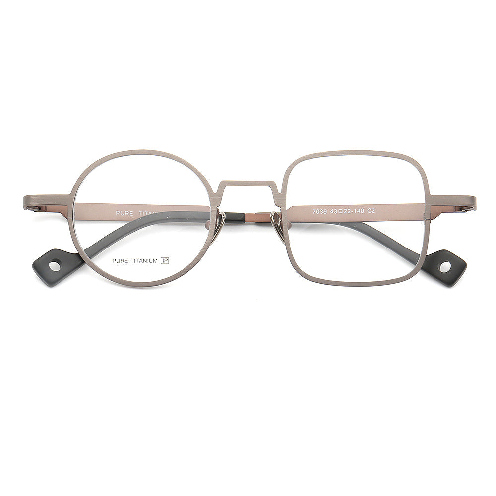 Ocean | Funky Modern Mismatched Eyeglasses Frames | Pure Titanium Square & Round Eyewear Modern