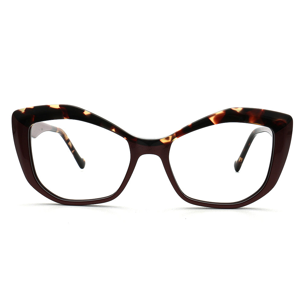Gianna | Trendy Cat Eye Optical Eyeglasses For Women |  Vintage Tortoise Oversize Glasses Frame