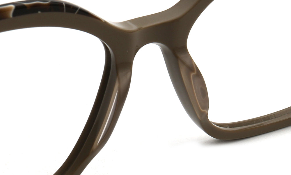 Olivia | Modern Women Cat Eye Oversized Optical Eyeglasses | Retro Olive Glasses Frame for Female