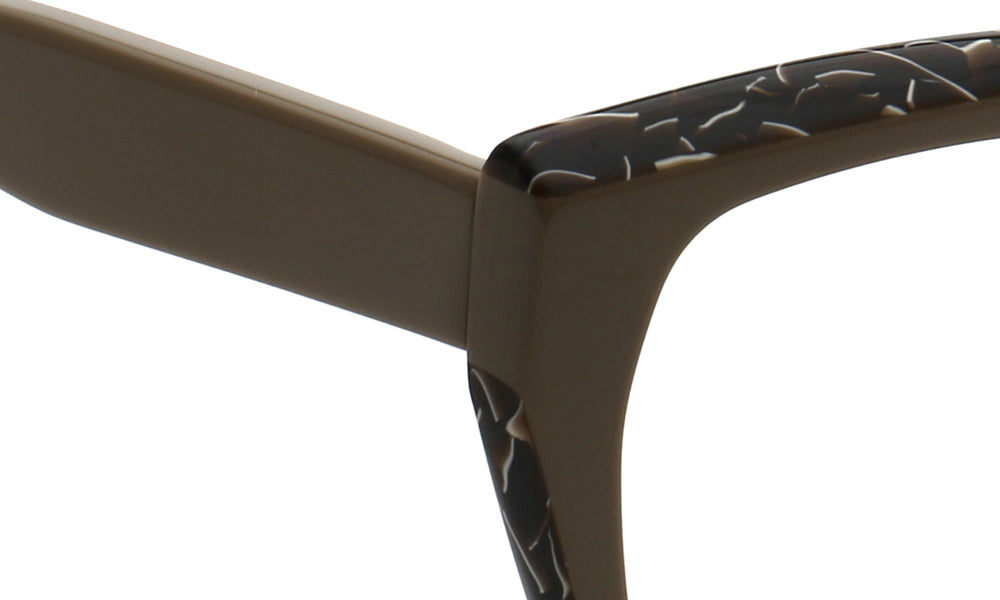 Olivia | Modern Women Cat Eye Oversized Optical Eyeglasses | Retro Olive Glasses Frame for Female