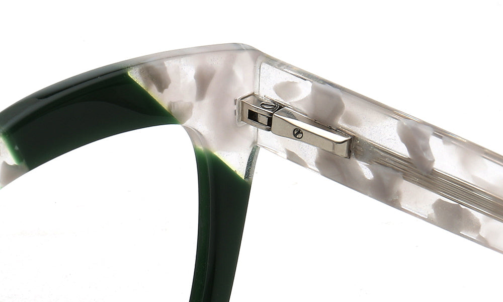 Ava | Funky Women Oversize Square Optical Eyeglasses | Tortoise Shell Marble Glasses Frames for Women