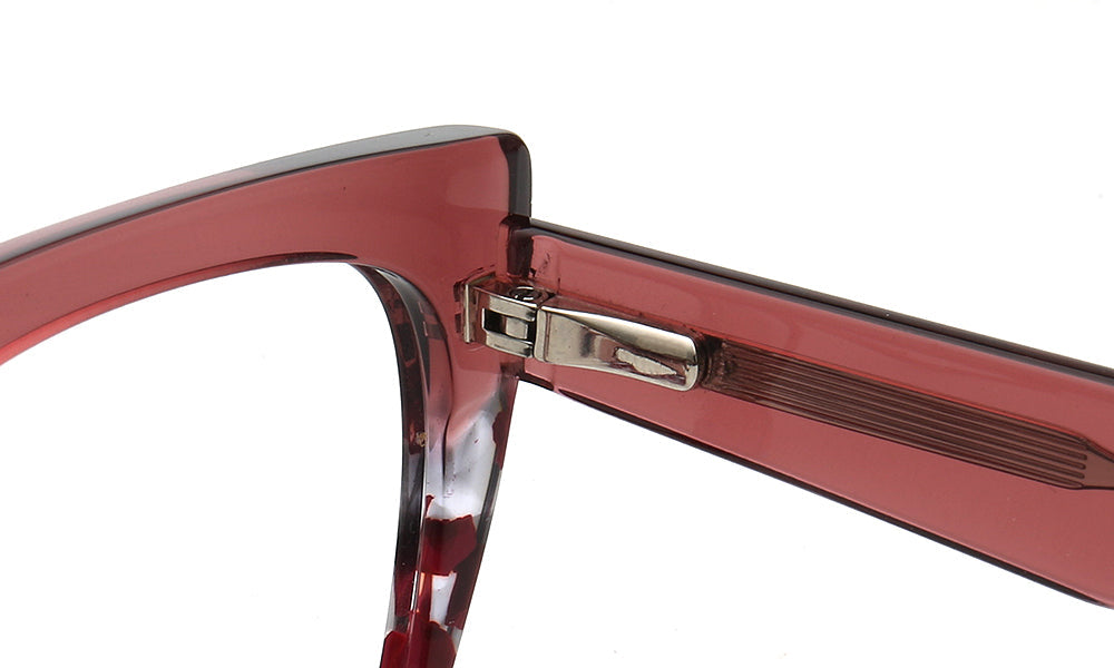 Daisy | Funky Oversized Square Optical Eyeglasses for Women | Transparent Glasses Frame Floral Tortoise