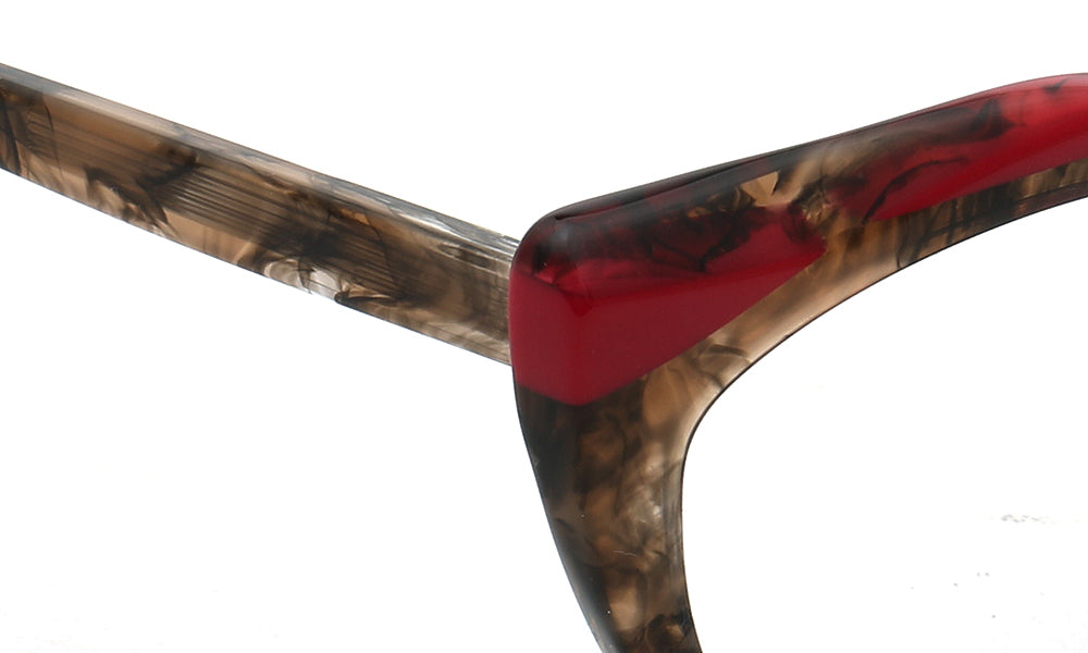 Alina | Funky Womens Cat Eye Tortoise Purple Glasses Frames | Modern Retro Female Optical Eyeglasses Green