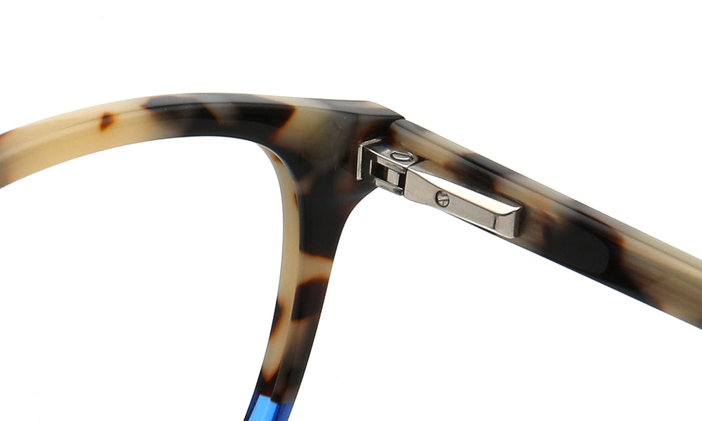 Dakota | Modern Square Floral Optical Eyeglasses | Retro Tortoise Glasses Frame for Women & Men