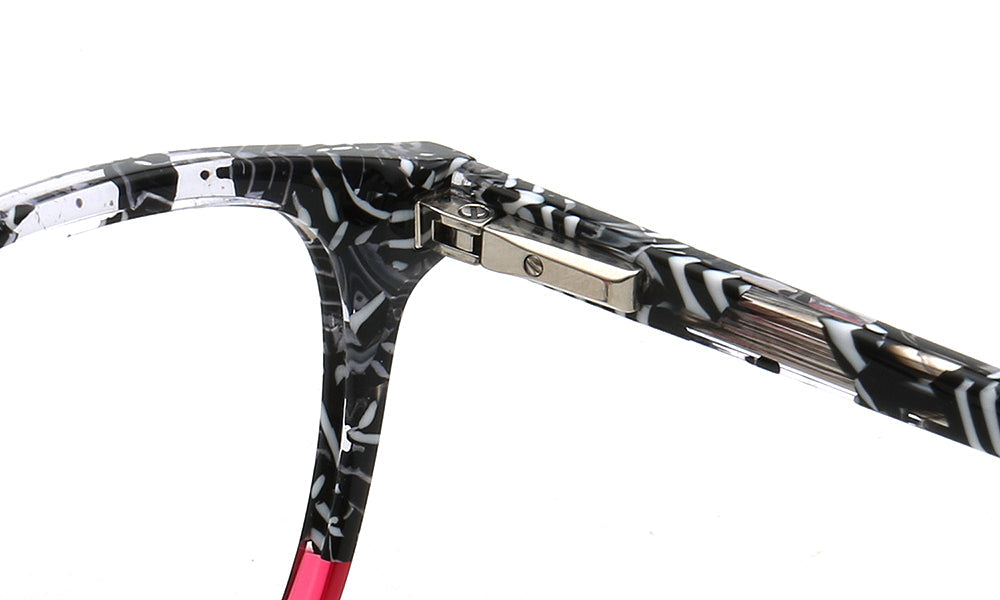 Dakota | Modern Square Floral Optical Eyeglasses | Retro Tortoise Glasses Frame for Women & Men