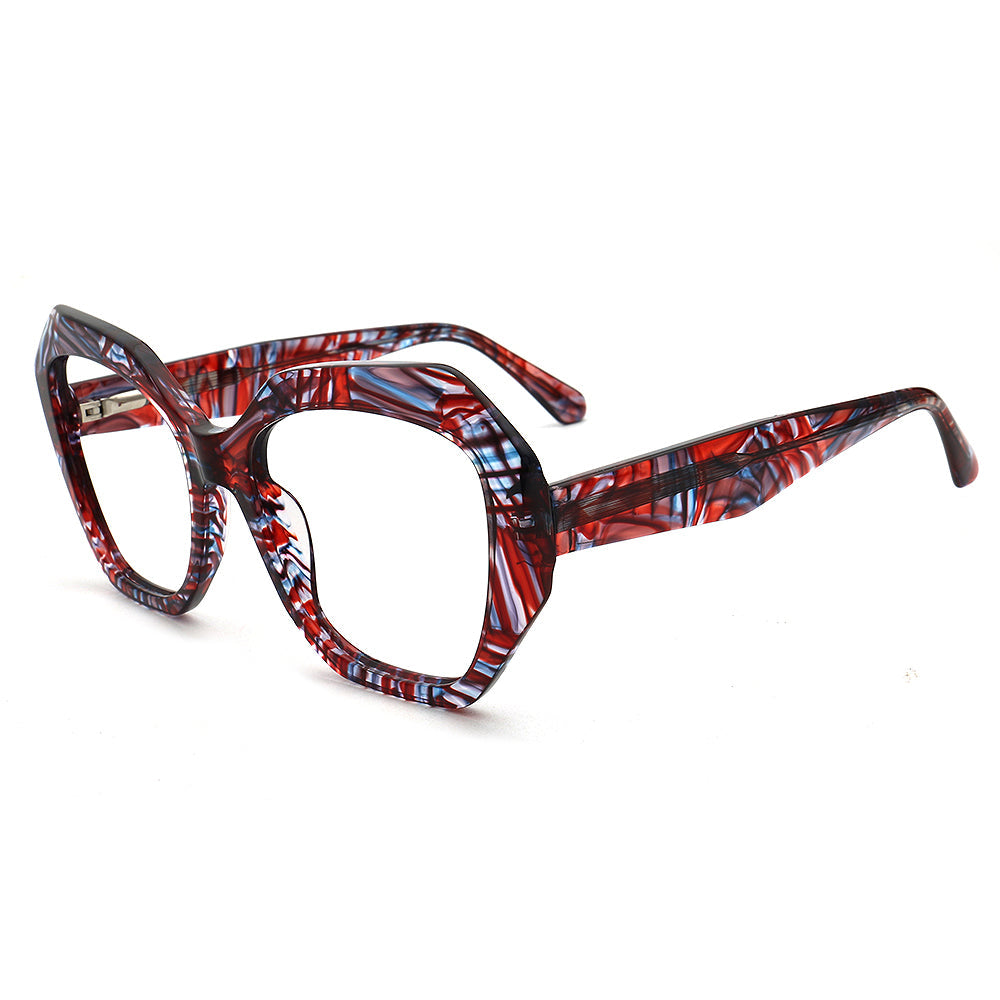 Aurora | Stylish Women Geometric Optical Eyeglasses Oversize |  Vintage Tortoise Glasses Frame for Female