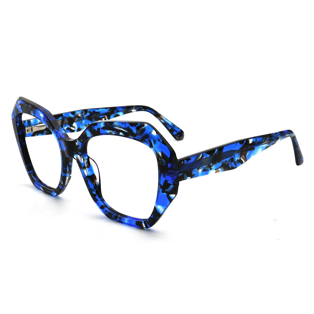 Aurora | Stylish Women Geometric Optical Eyeglasses Oversize |  Vintage Tortoise Glasses Frame for Female