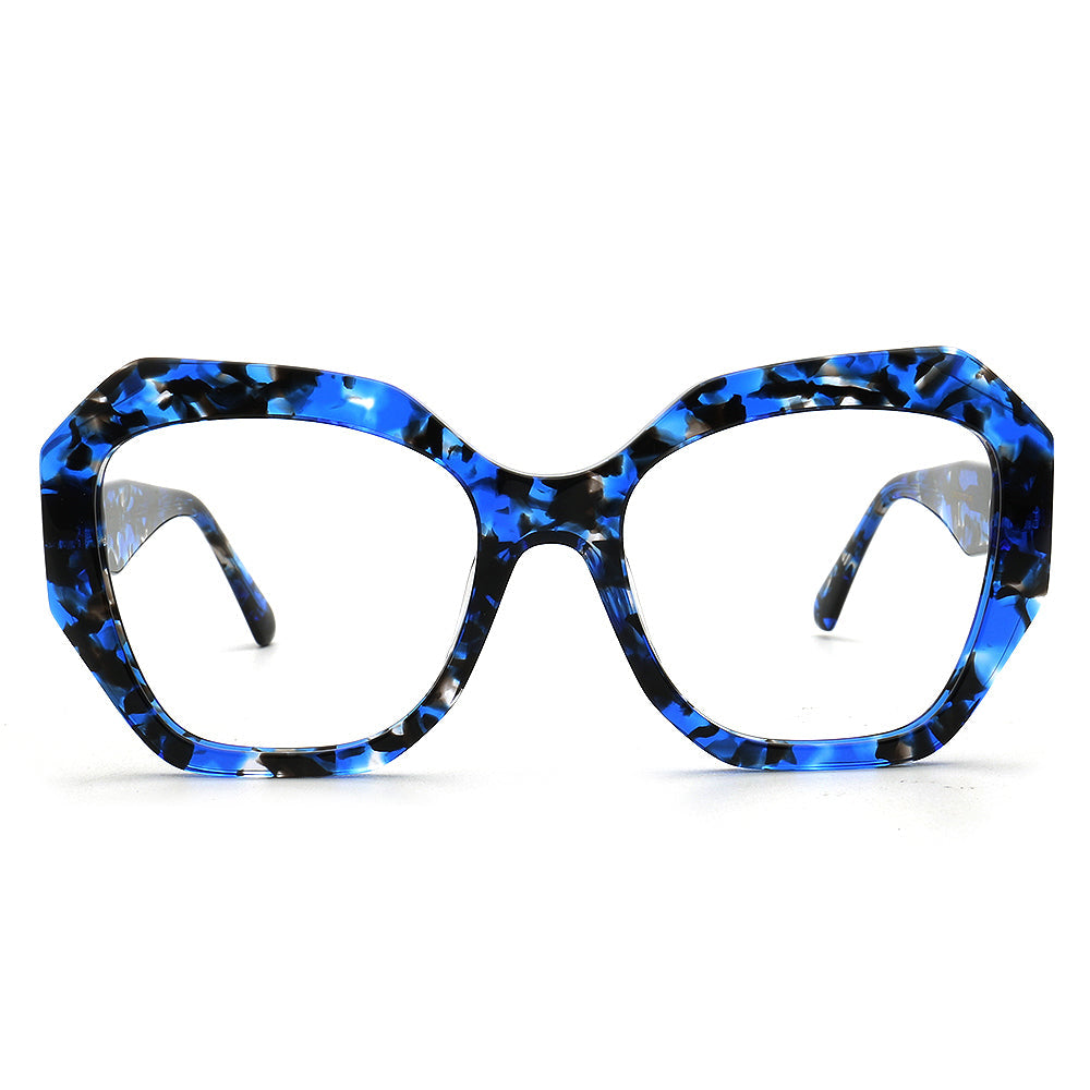 Aurora | Stylish Women Geometric Optical Eyeglasses Oversize |  Vintage Tortoise Glasses Frame for Female