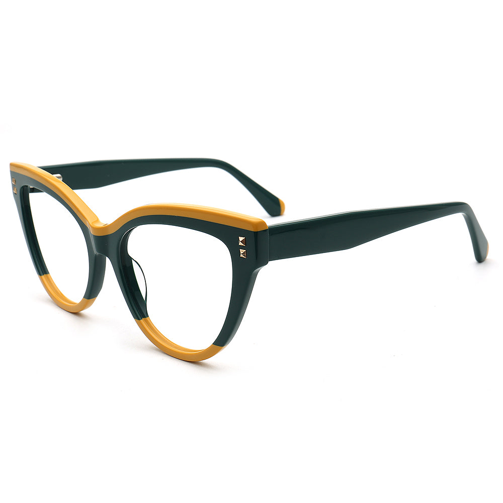 Clara | Modern Womens Cat Eye Optical Eyeglasses | Vintage Tortoise Leopard Print Glasses Frame for Female