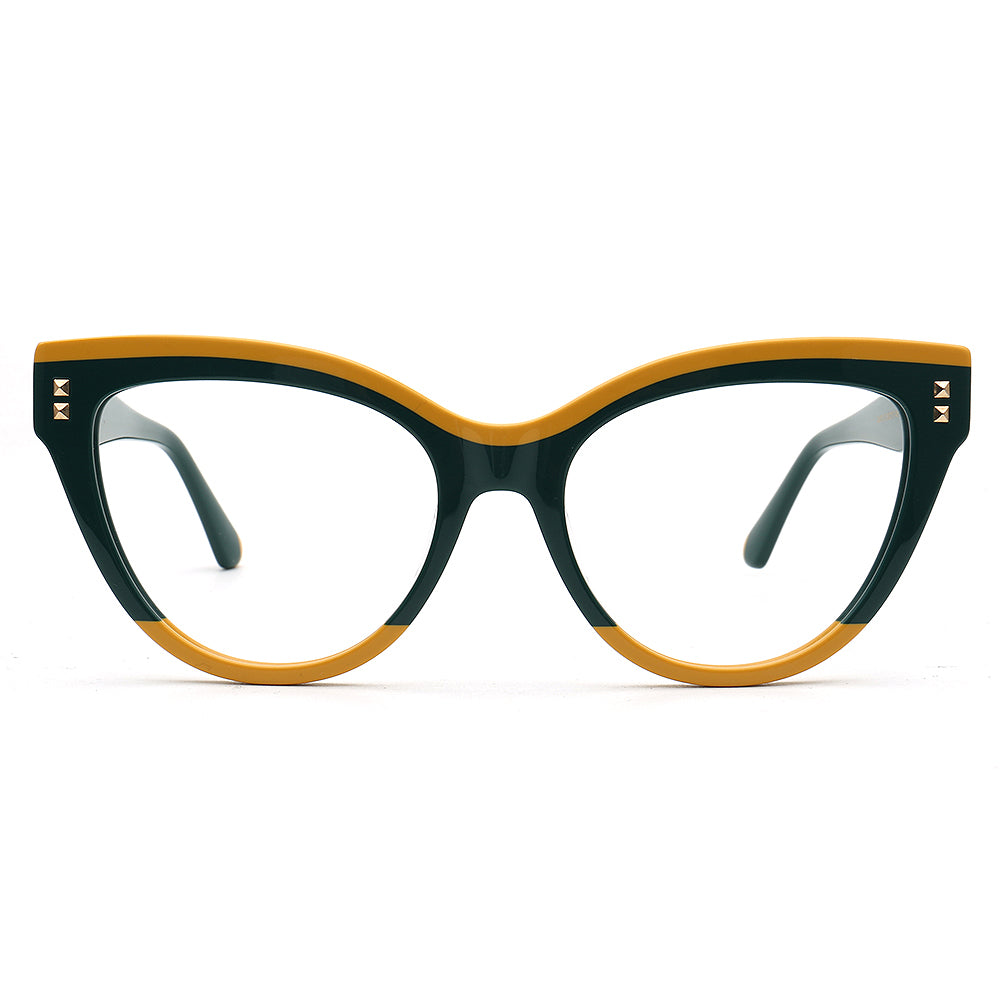 Clara | Modern Womens Cat Eye Optical Eyeglasses | Vintage Tortoise Leopard Print Glasses Frame for Female