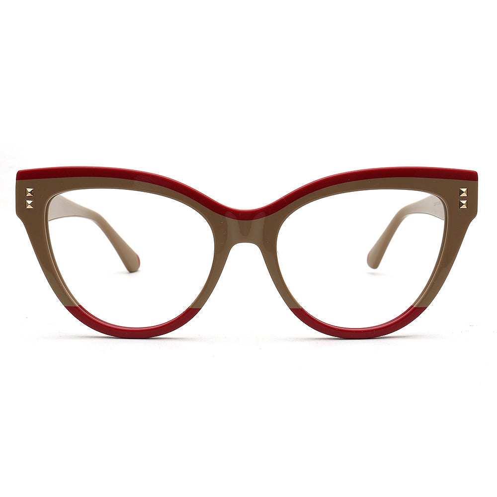 Clara | Modern Womens Cat Eye Optical Eyeglasses | Vintage Tortoise Leopard Print Glasses Frame for Female