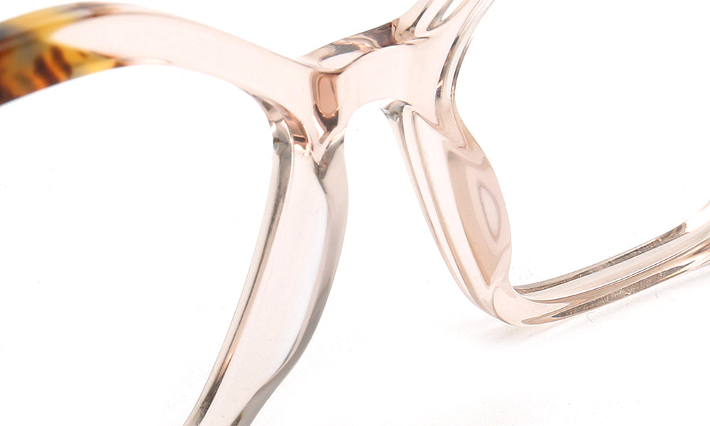 Elena | Trendy Womens Cat Eye Optical Eyeglasses | Vintage Tortoise Transparent Floral Glasses Frame